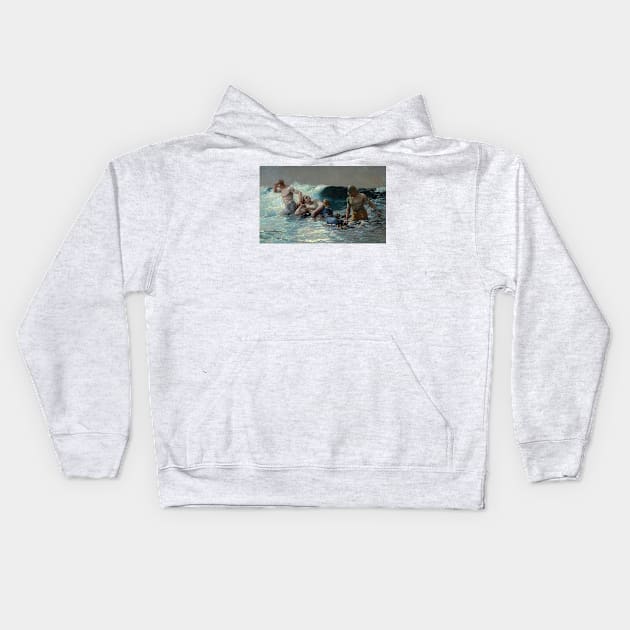 Undertow by Winslow Homer Kids Hoodie by Classic Art Stall